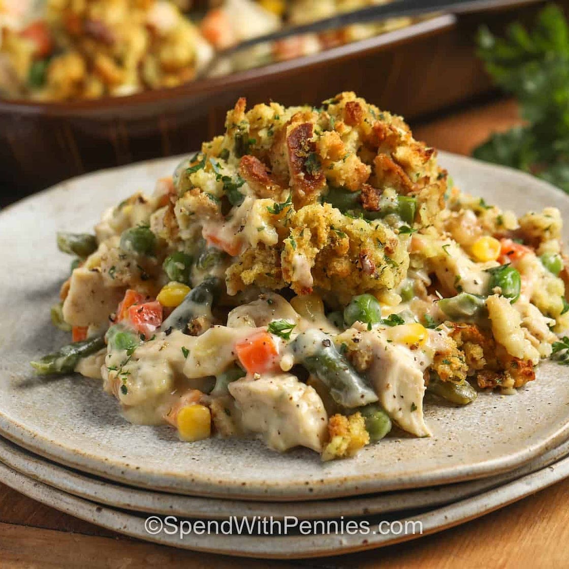 Chicken Stuffing Casserole