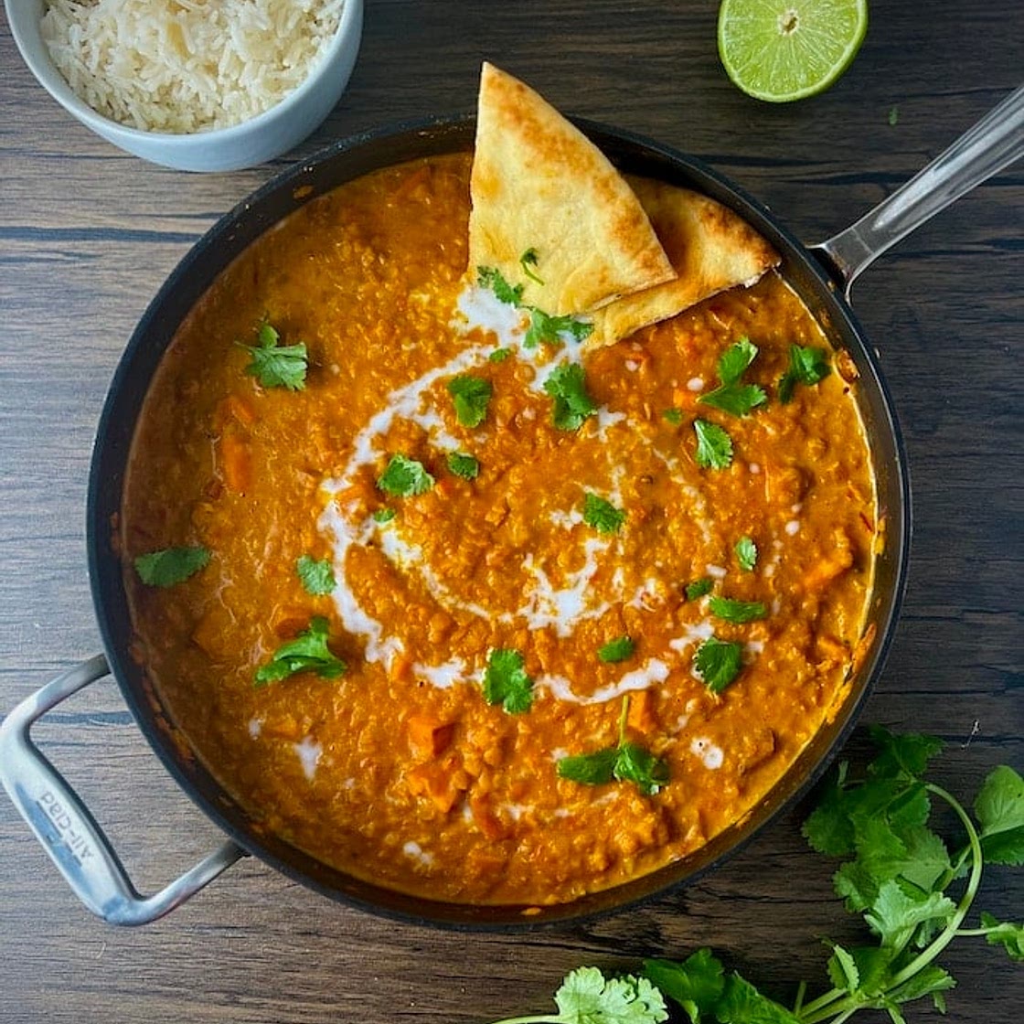 The Best Vegan Red Lentil Sweet Potato Curry