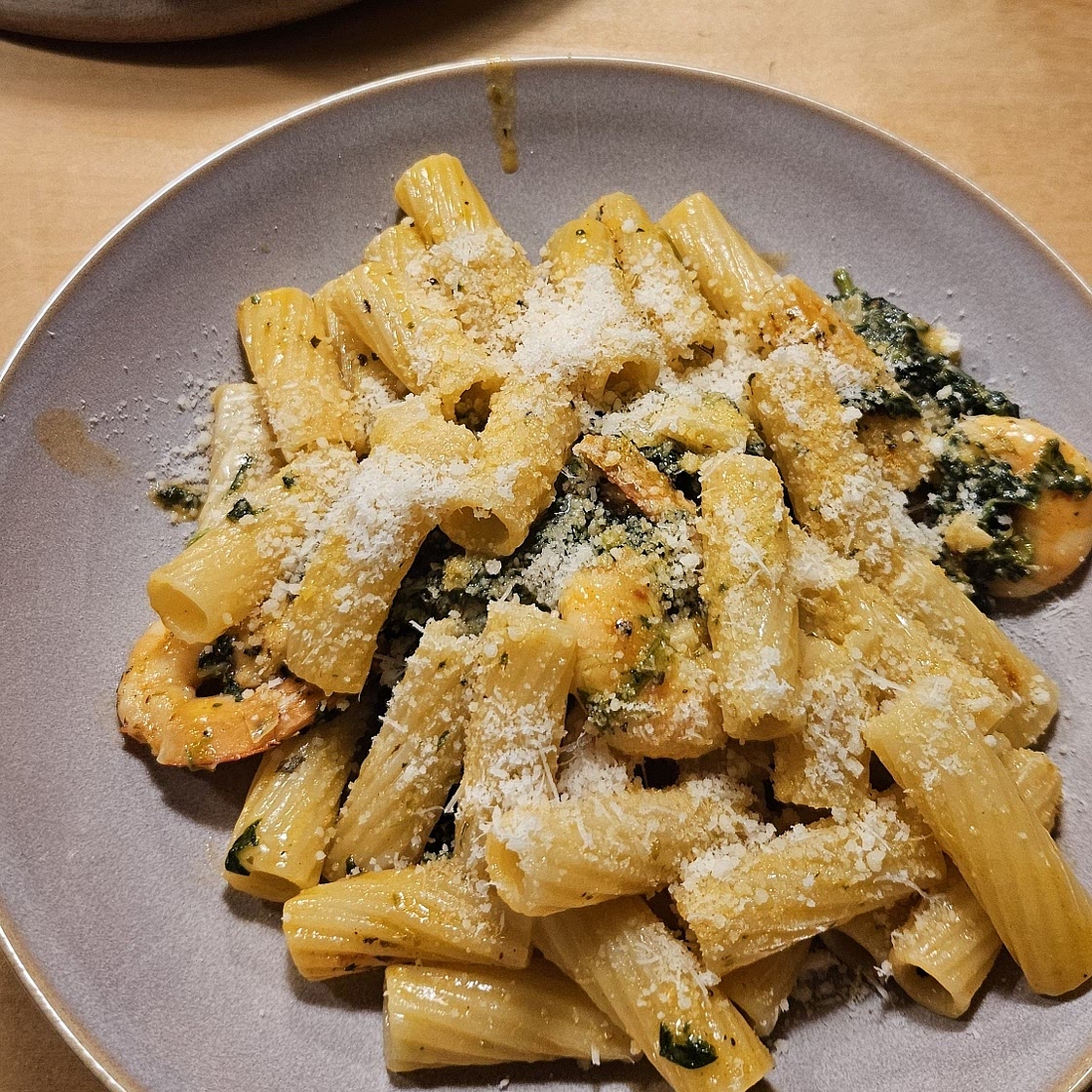 One-Pot Lemon Garlic Shrimp Pasta Recipe by Tasty