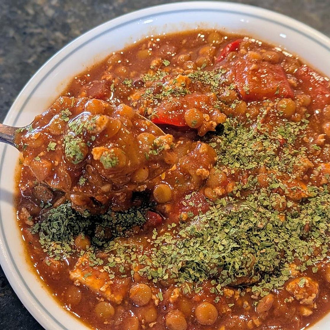 Lentil Tofu Chili