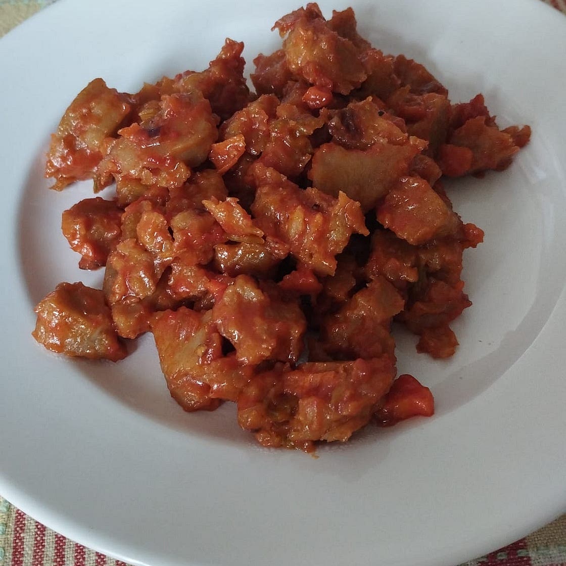Spezzatino di seitan al pomodoro
