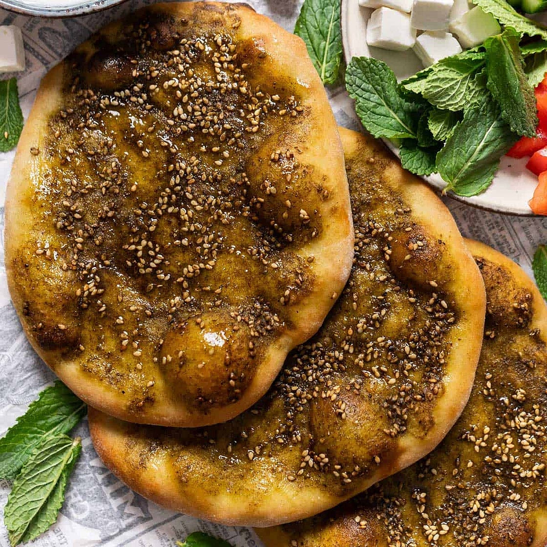 Zaatar dough bread machine