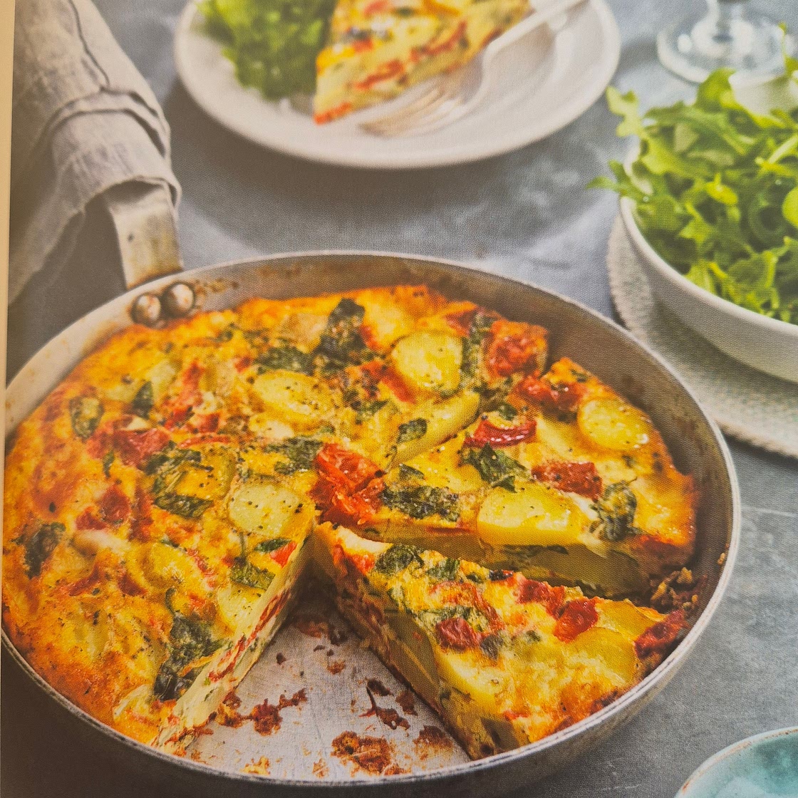 Roasted Pepper, Taleggio and Sun-Blushed Tomato Frittata