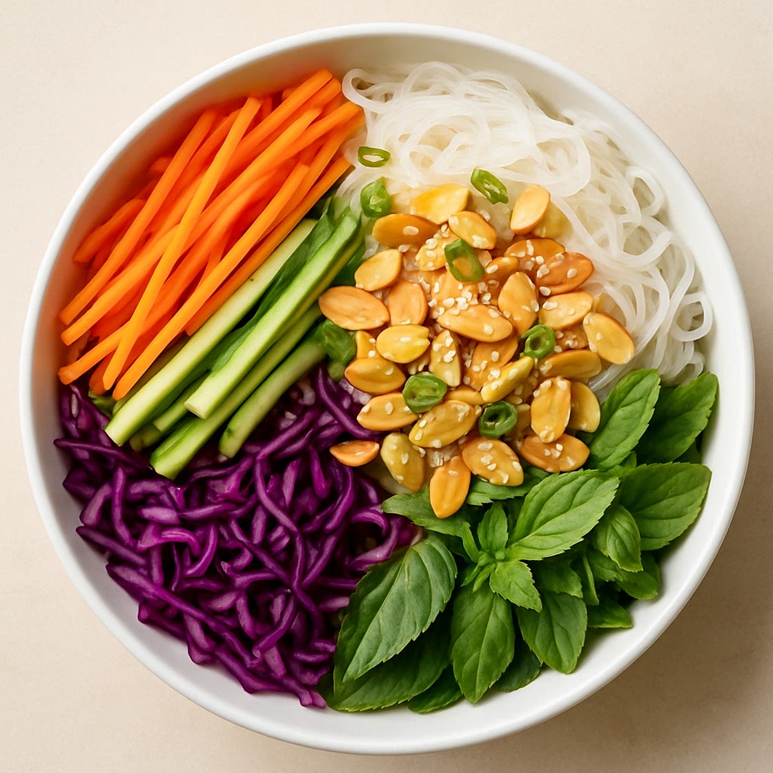 Herb & Almond Spring Roll Bowl