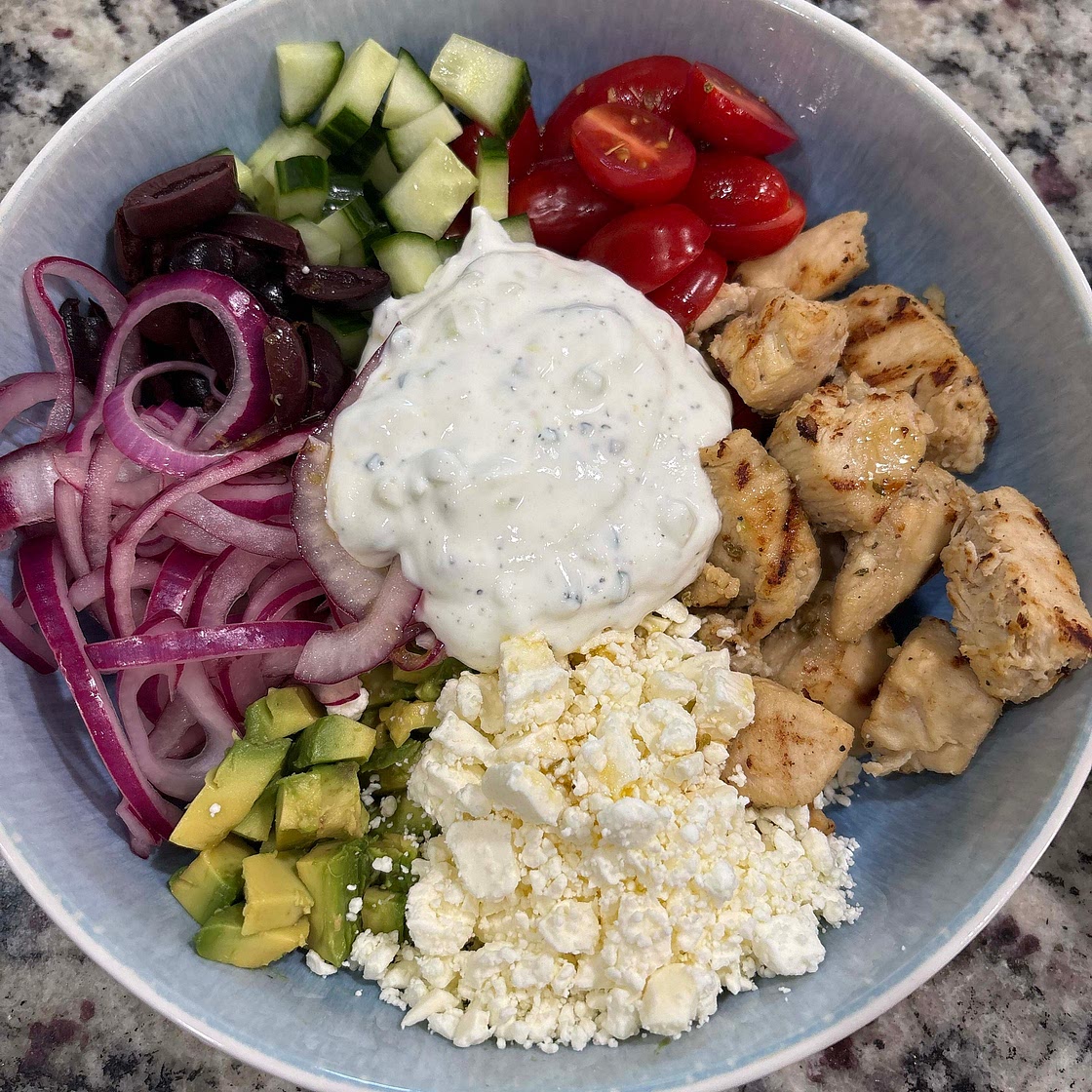 Low-Carb & Keto Greek Chicken Bowls