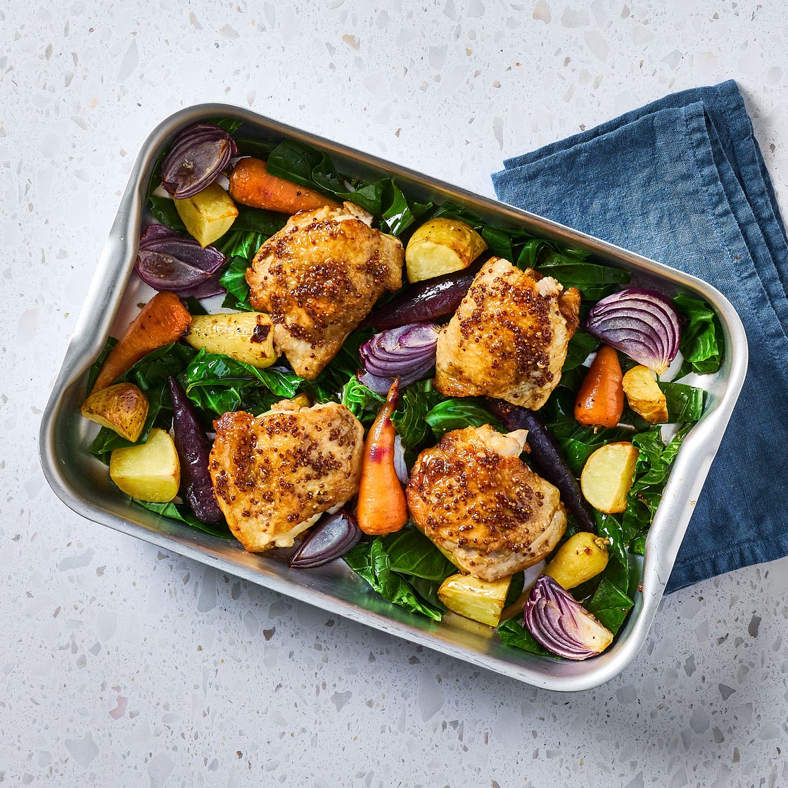 One Tray Honey Mustard Chicken Bake