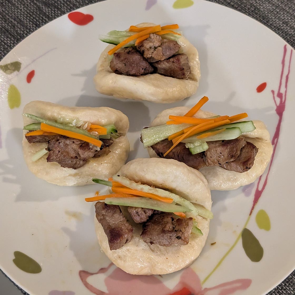 Sticky Pork Bao Buns