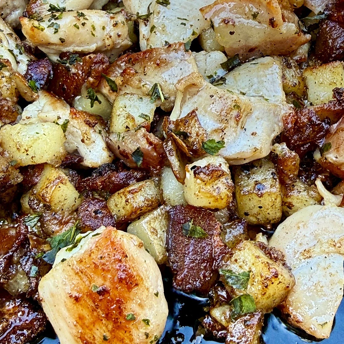 Blackstone Chicken Bacon Ranch Potatoes