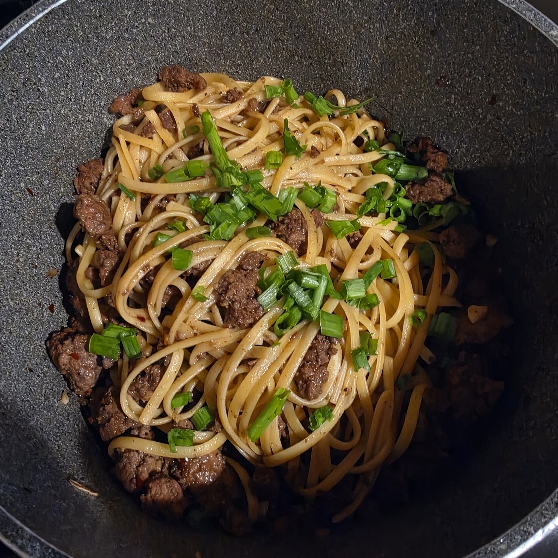 Mongolian Ground Beef Noodles