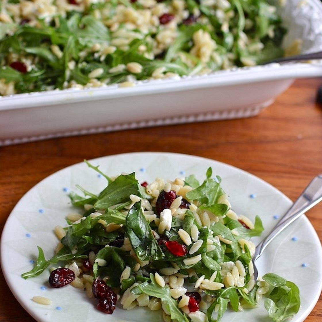 Orzo arugula salad
