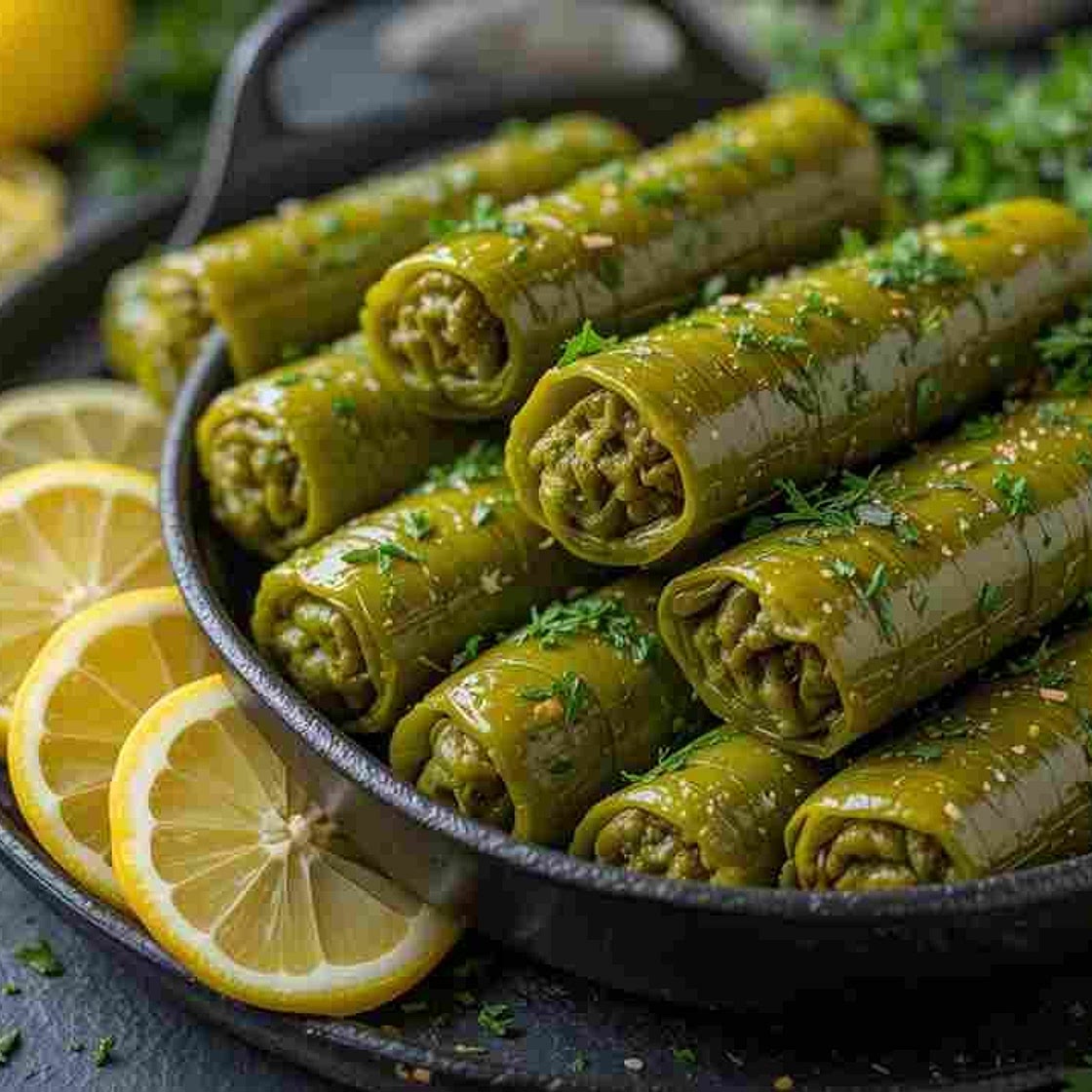 feuille de vigne farçies au riz : recette facile