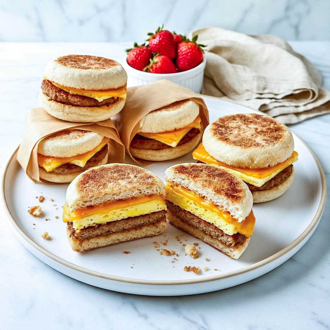 High-Protein Freezer Breakfast Sandwiches (33g)