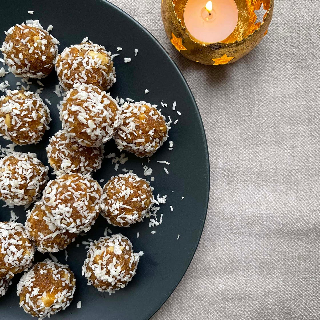 Diwali Coconut and jaggery laddos