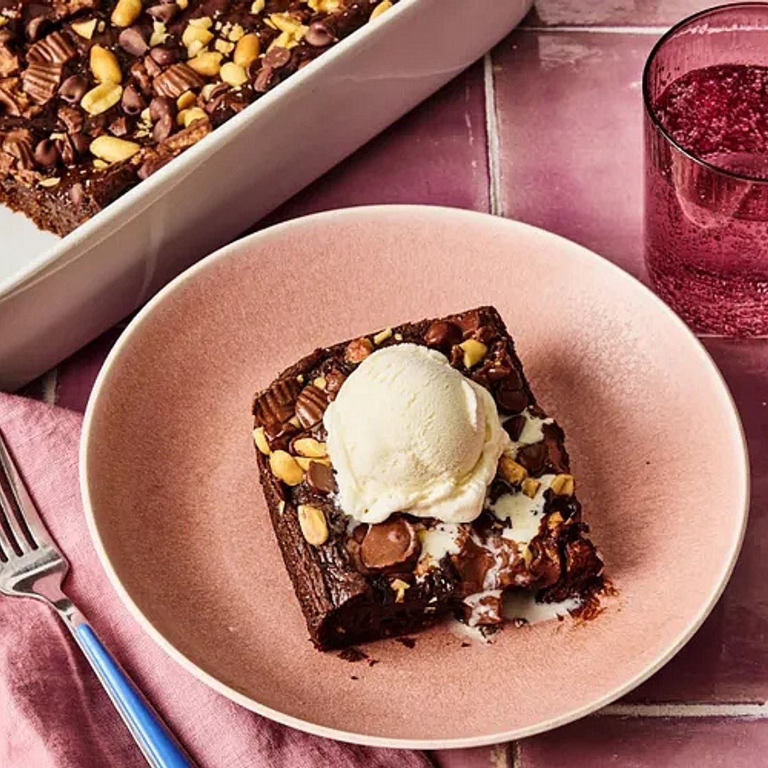 Chocolate Peanut Butter Dump Cake