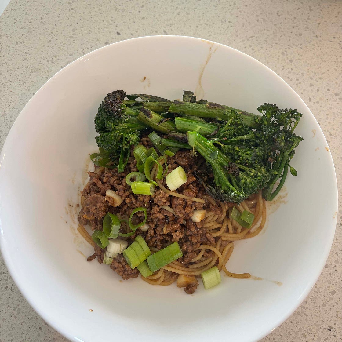 Mongolian Ground Beef Noodles