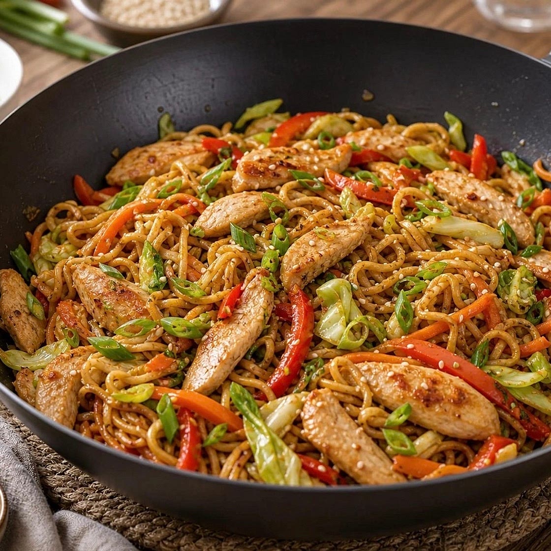 Saucy Chicken Chow Mein
