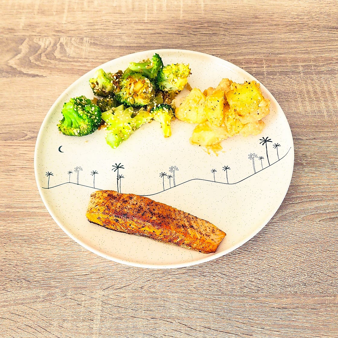 Filet de saumon & brocoli sauté