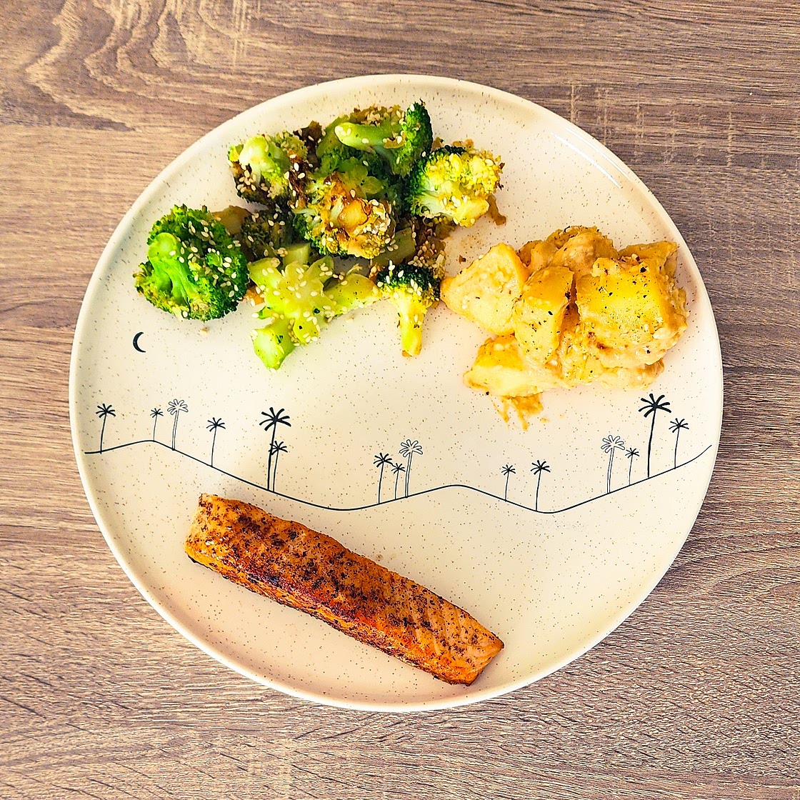 Filet de saumon & brocoli sauté
