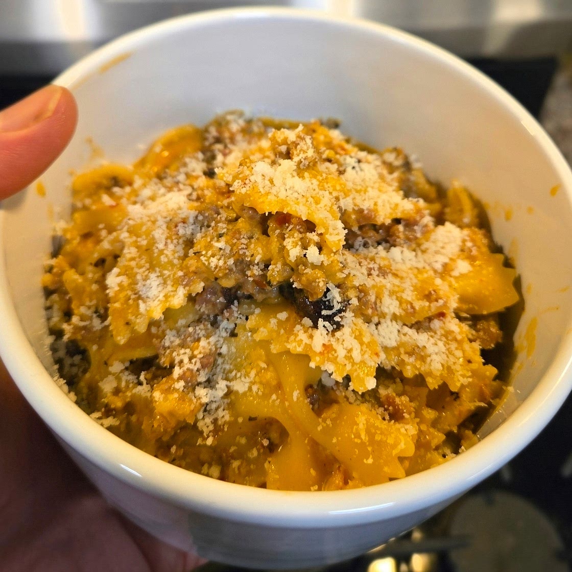Brad's Vodka Pasta with Spicy Italian Sausage