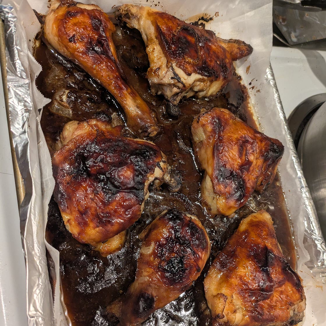 Sticky Honey Soy Chicken - baked