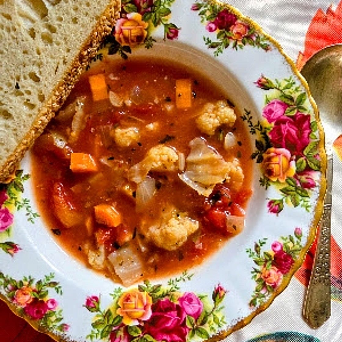 Easy Cabbage Cauliflower Soup