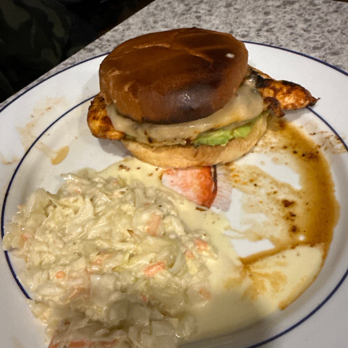 Mexican chicken burger