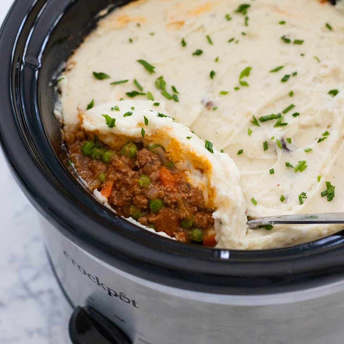 Slow cooker shepherds pie