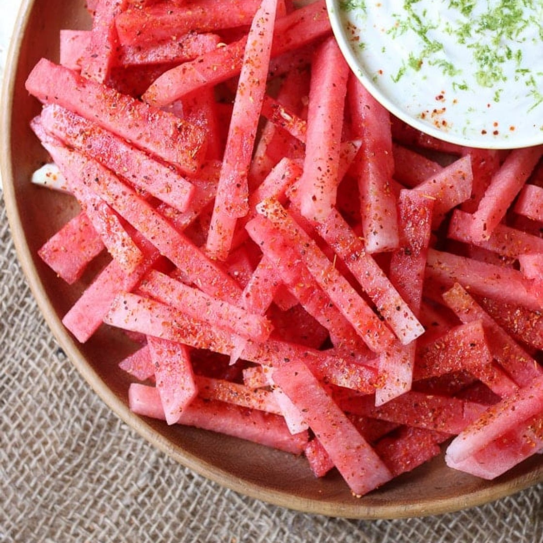 Watermelon Sticks with Coconut Lime Dip (Healthy Summer Snack)