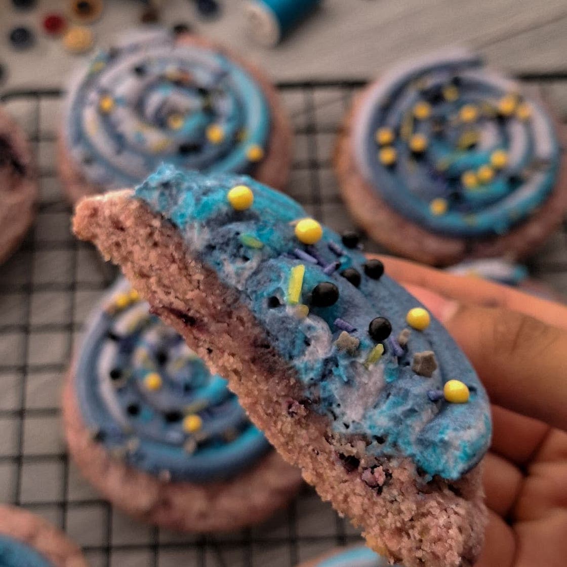 Coraline Blueberry Lemon Cookies (The Other World Swirl Cookies)