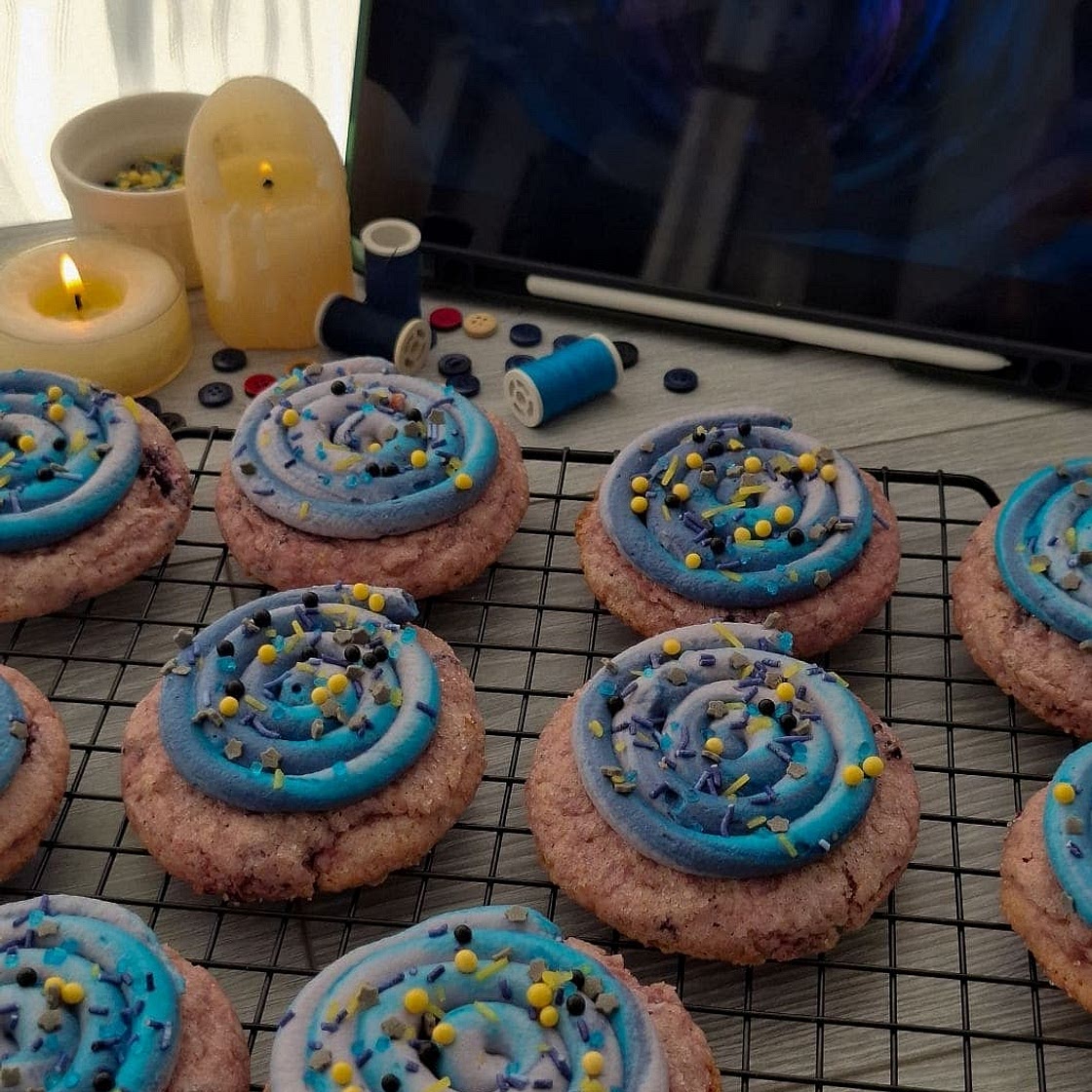 Coraline Blueberry Lemon Cookies (The Other World Swirl Cookies)
