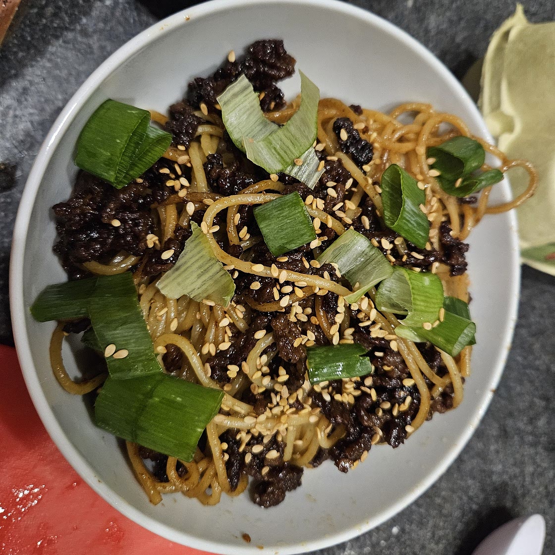 Mongolian Ground Beef Noodles