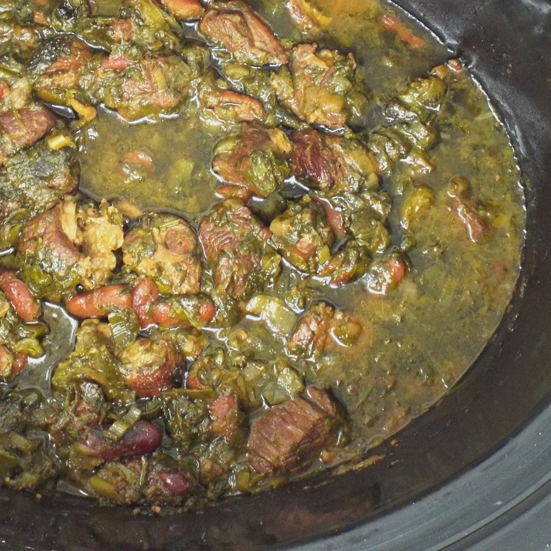 Slow Cooker Ghormeh Sabzi (Persian Beef Stew)