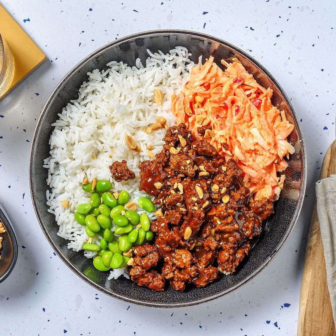Spicy Korean Beef & Edamame Bowls