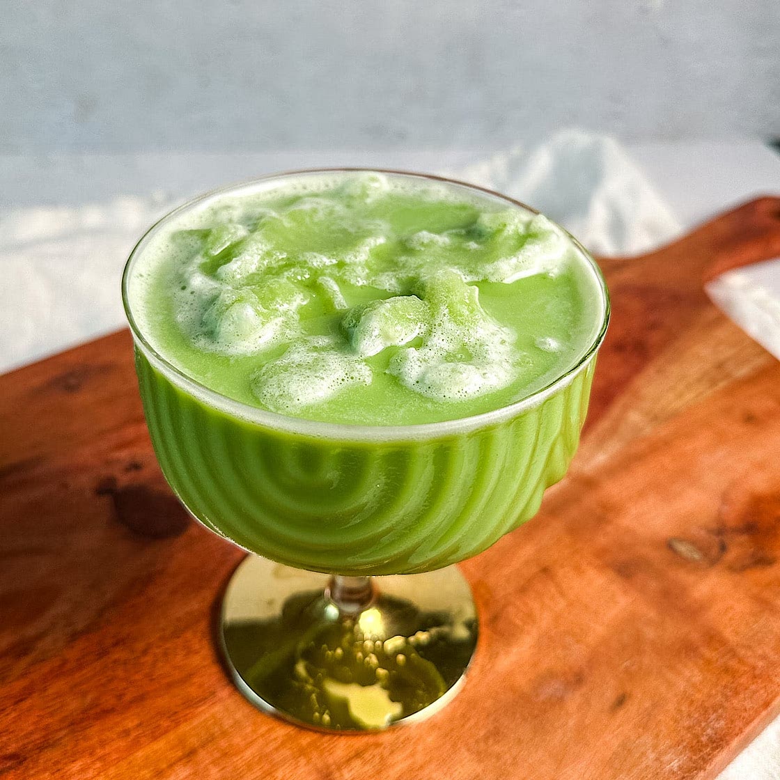frozen matcha latte slushy