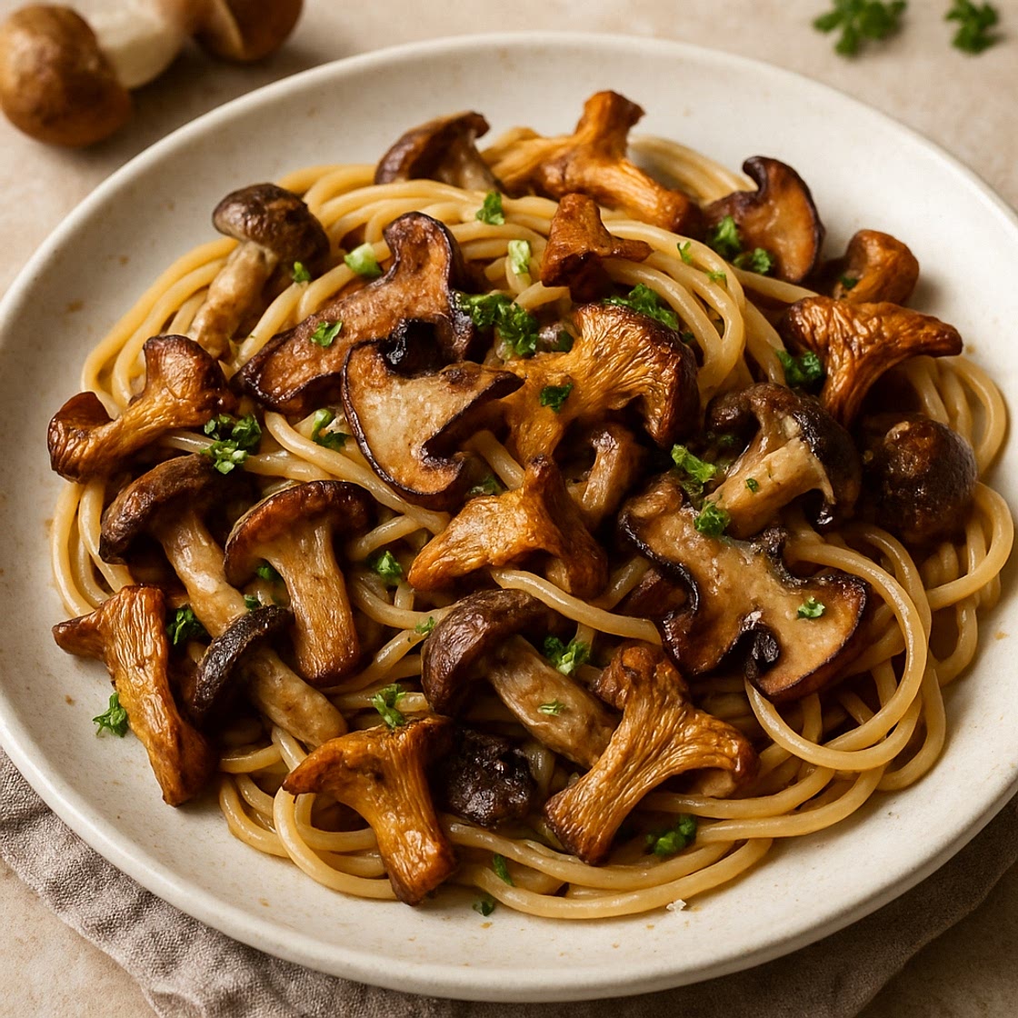 Spaghetti with Wild Mushrooms