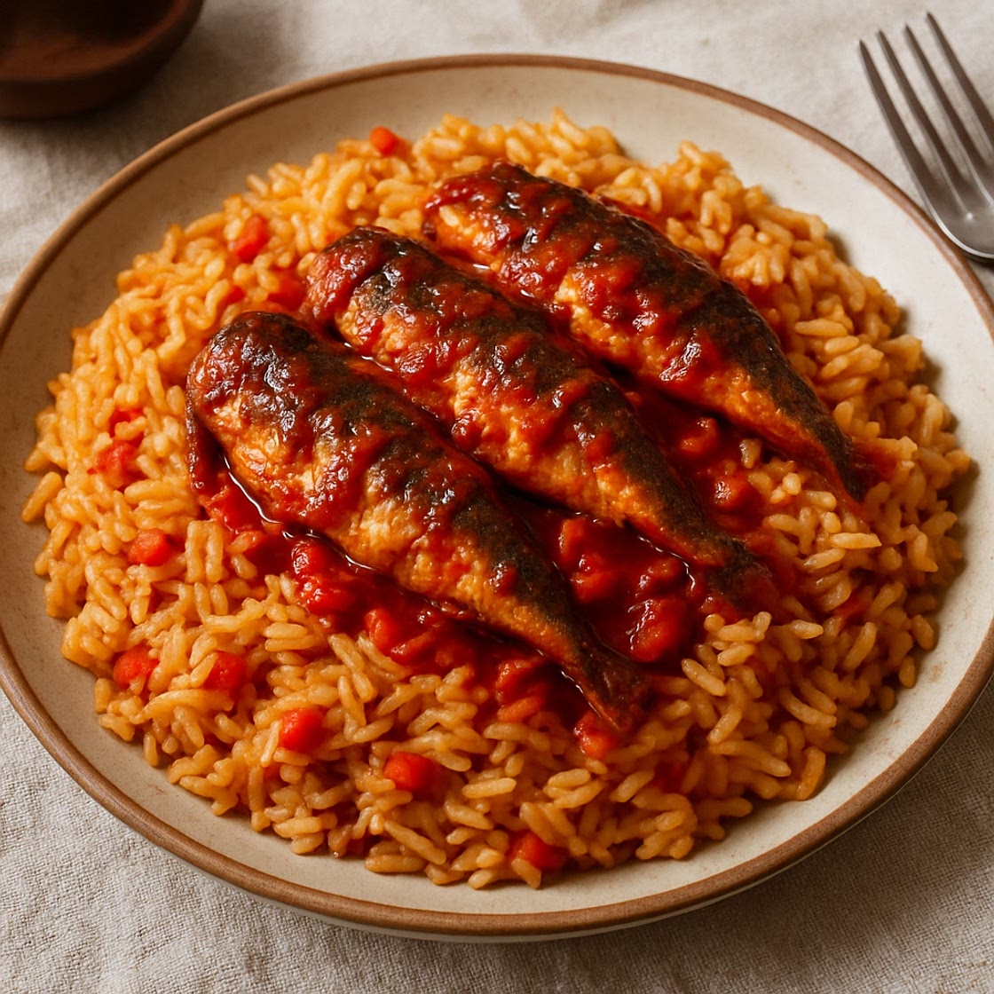 Locrio de Pica-Pica (sardinas en salsa de tomate picante)
