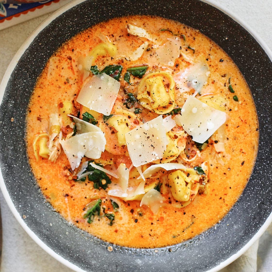 Creamy Tuscan Tortellini Soup