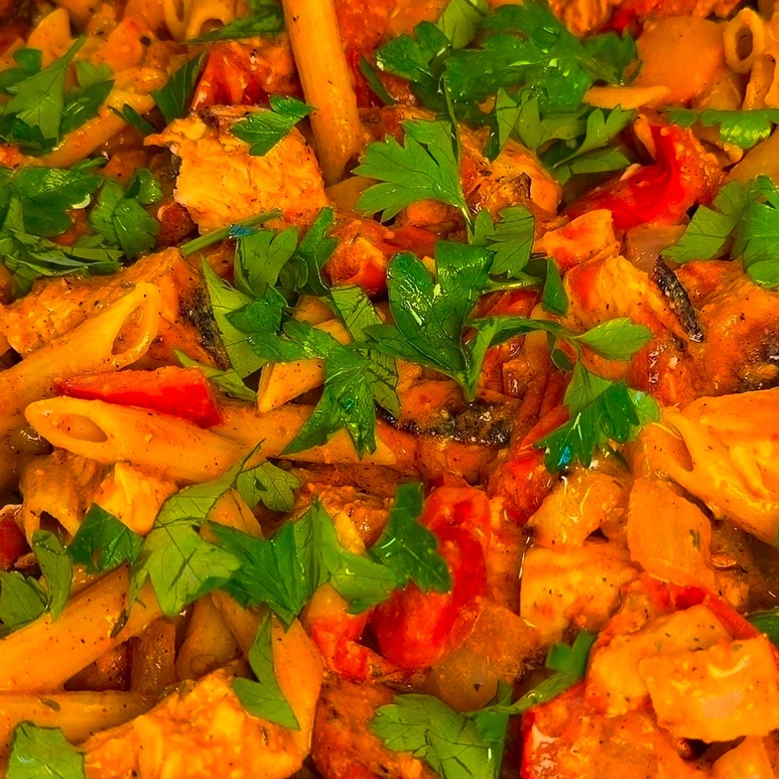 Cajun Chicken & Sausage Boursin Pasta