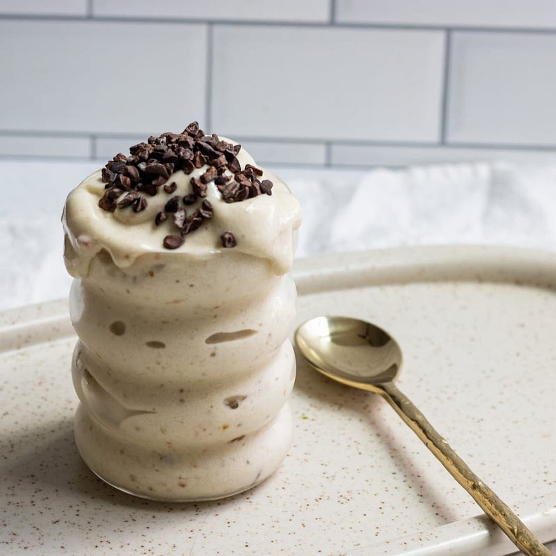 Salted Caramel Nice Cream with Dates