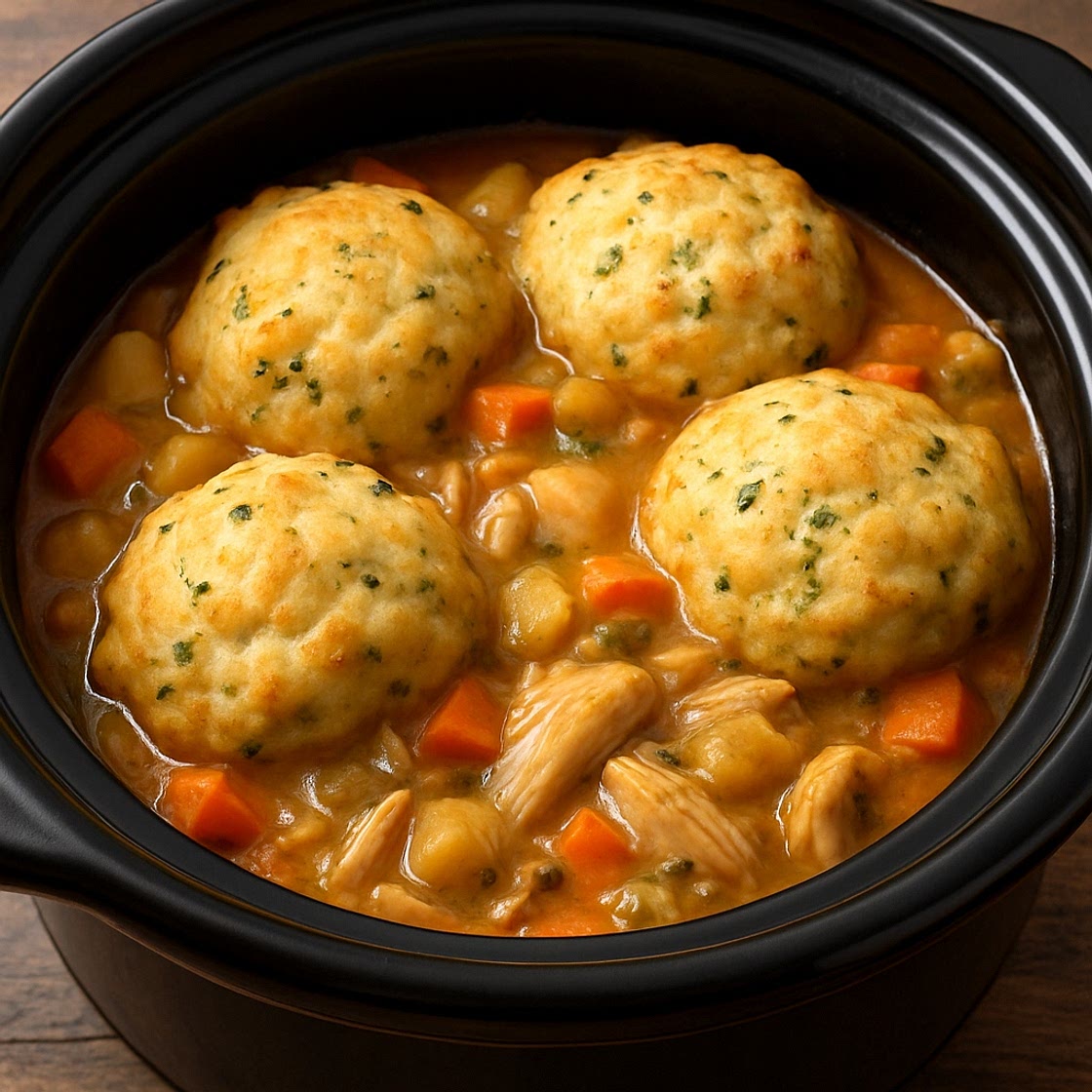 Slow Cooker Chicken Casserole with Dumplings