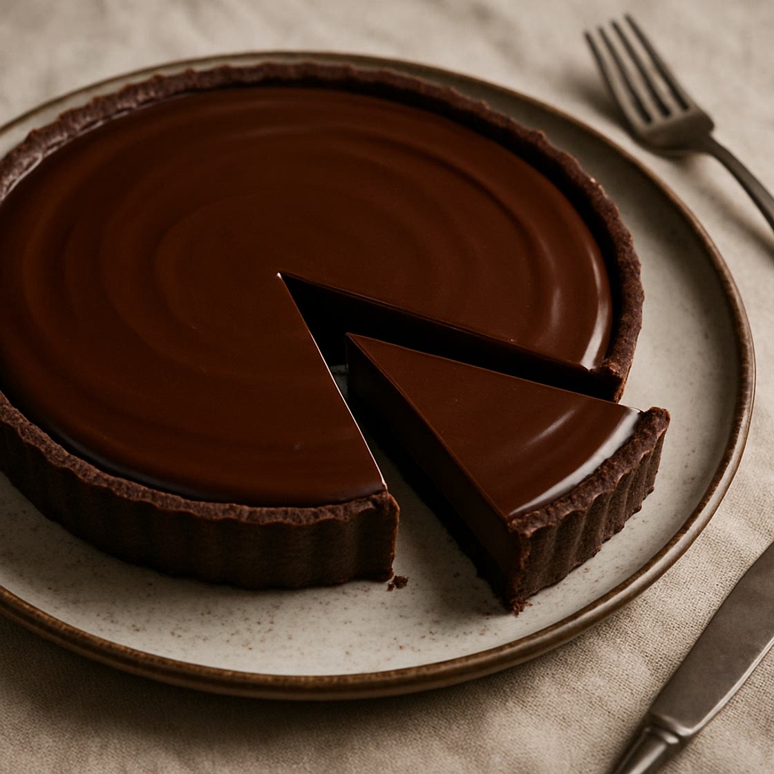 Chocolate ganache tart