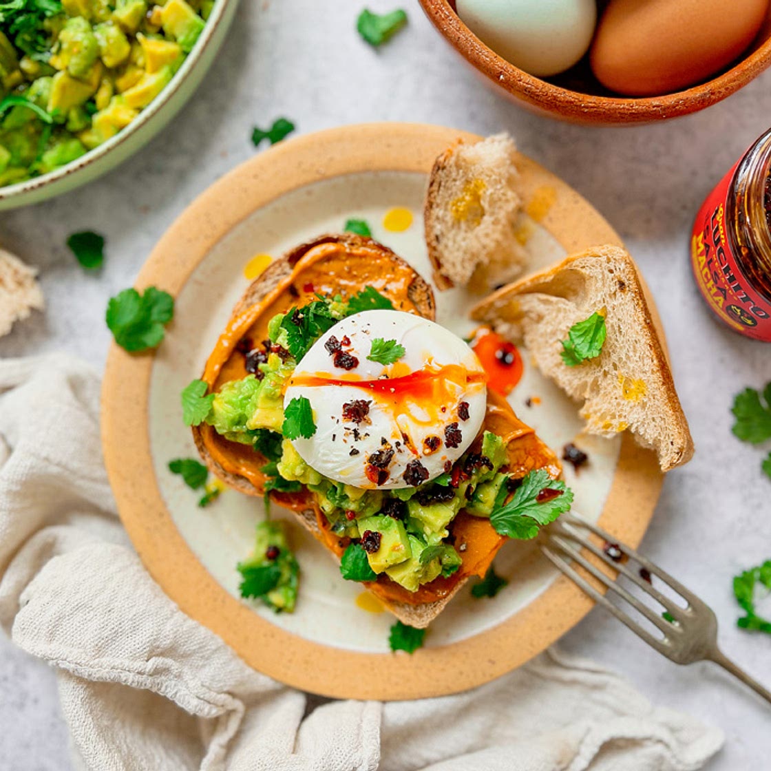 Avocado Toast With Poached Egg