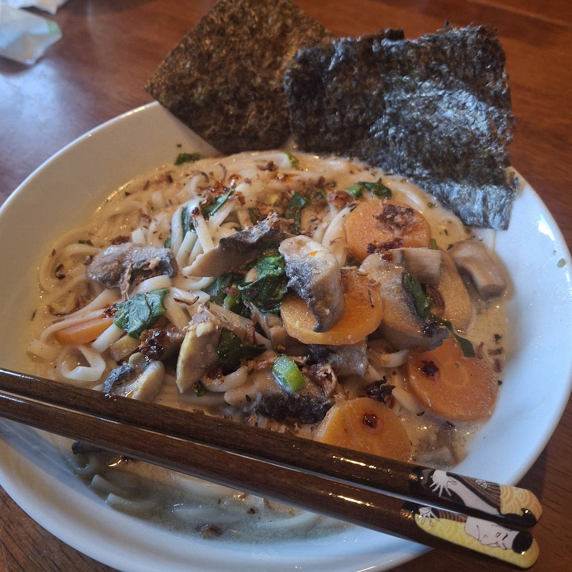 Vegan Creamy Mushroom Ramen