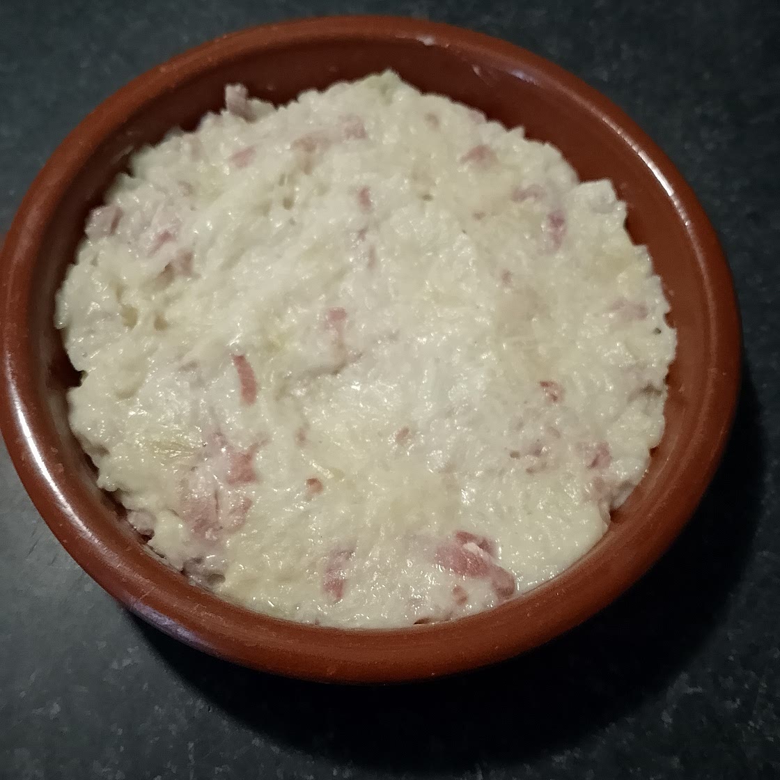 Risotto, bacon, poireaux au cookeo
