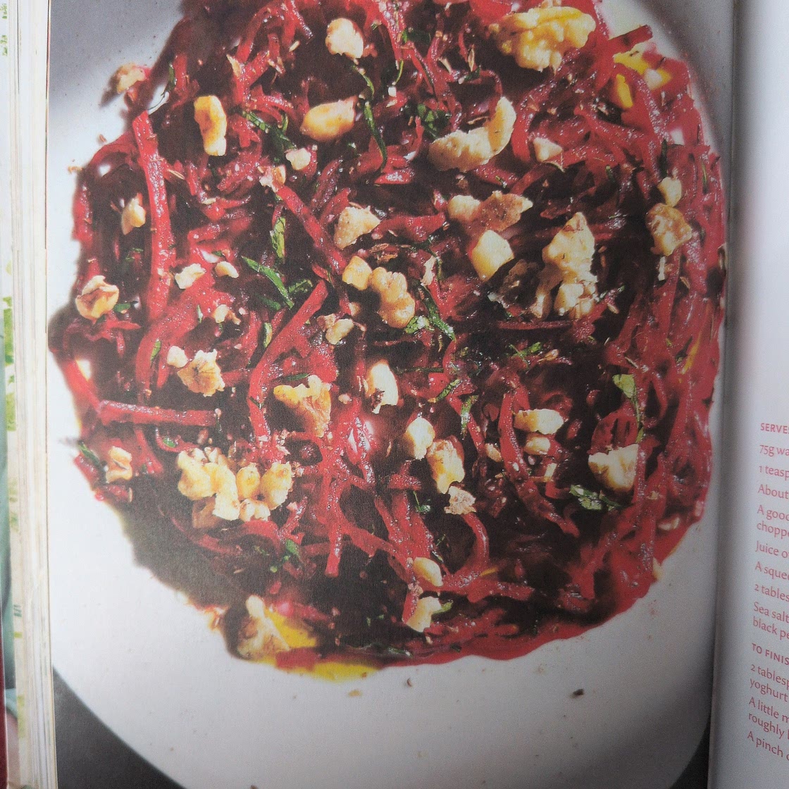 Beetroot salad with walnuts and cumin