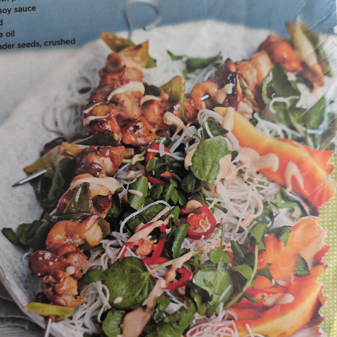 Caramelised Chicken and Papaya Satay Noodles