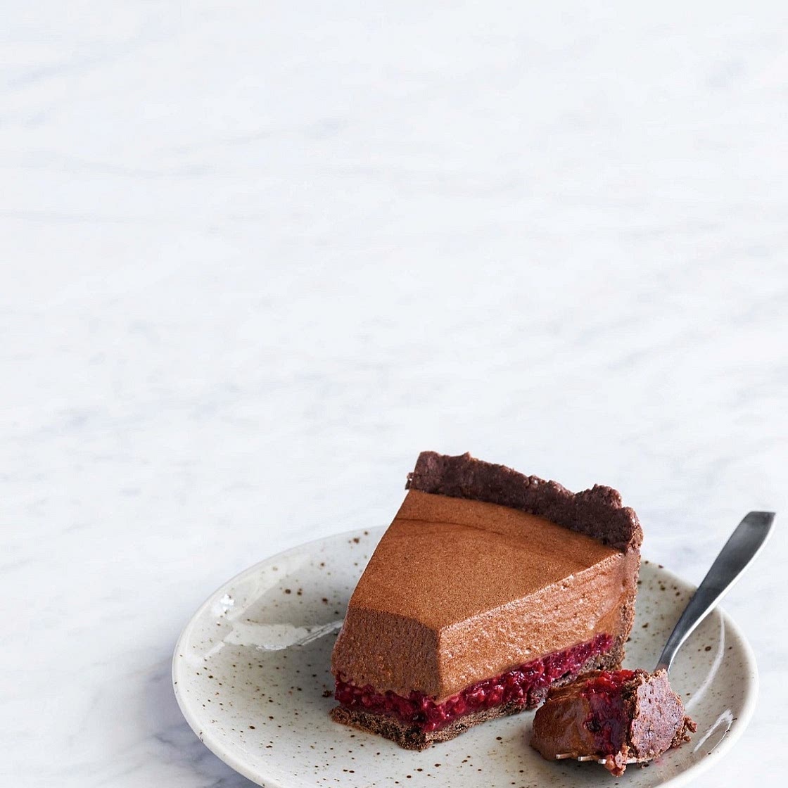 Chocolate Mousse Tart with Raspberry Compote