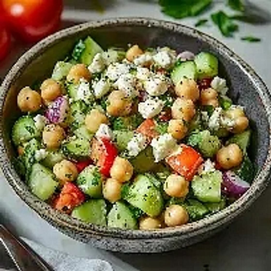 No‑Cook Chickpea & Cucumber Salad