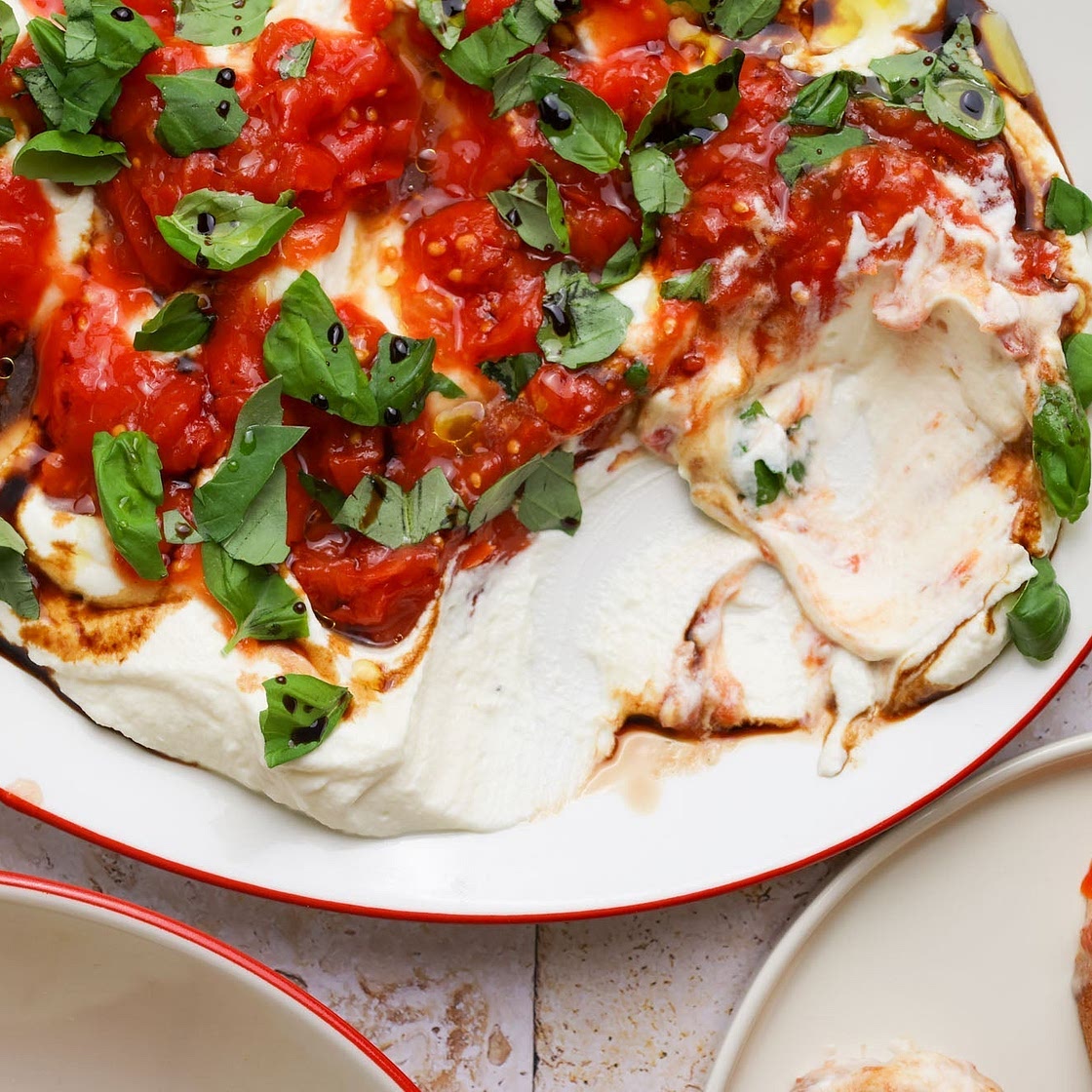 Tomato And Ricotta Caprese Dip