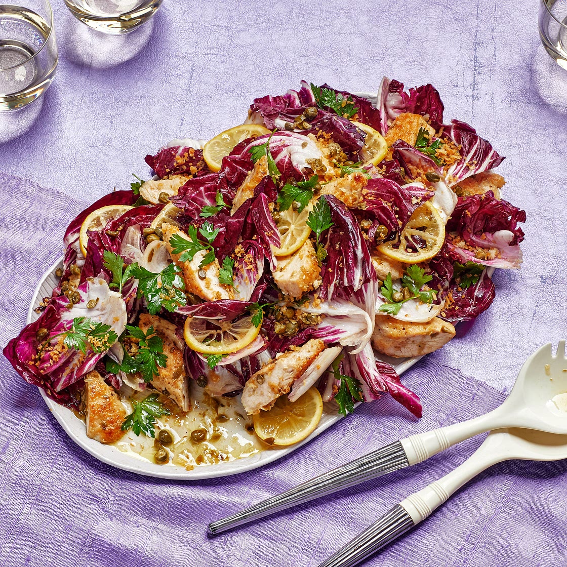 Warm Chicken Piccata Salad